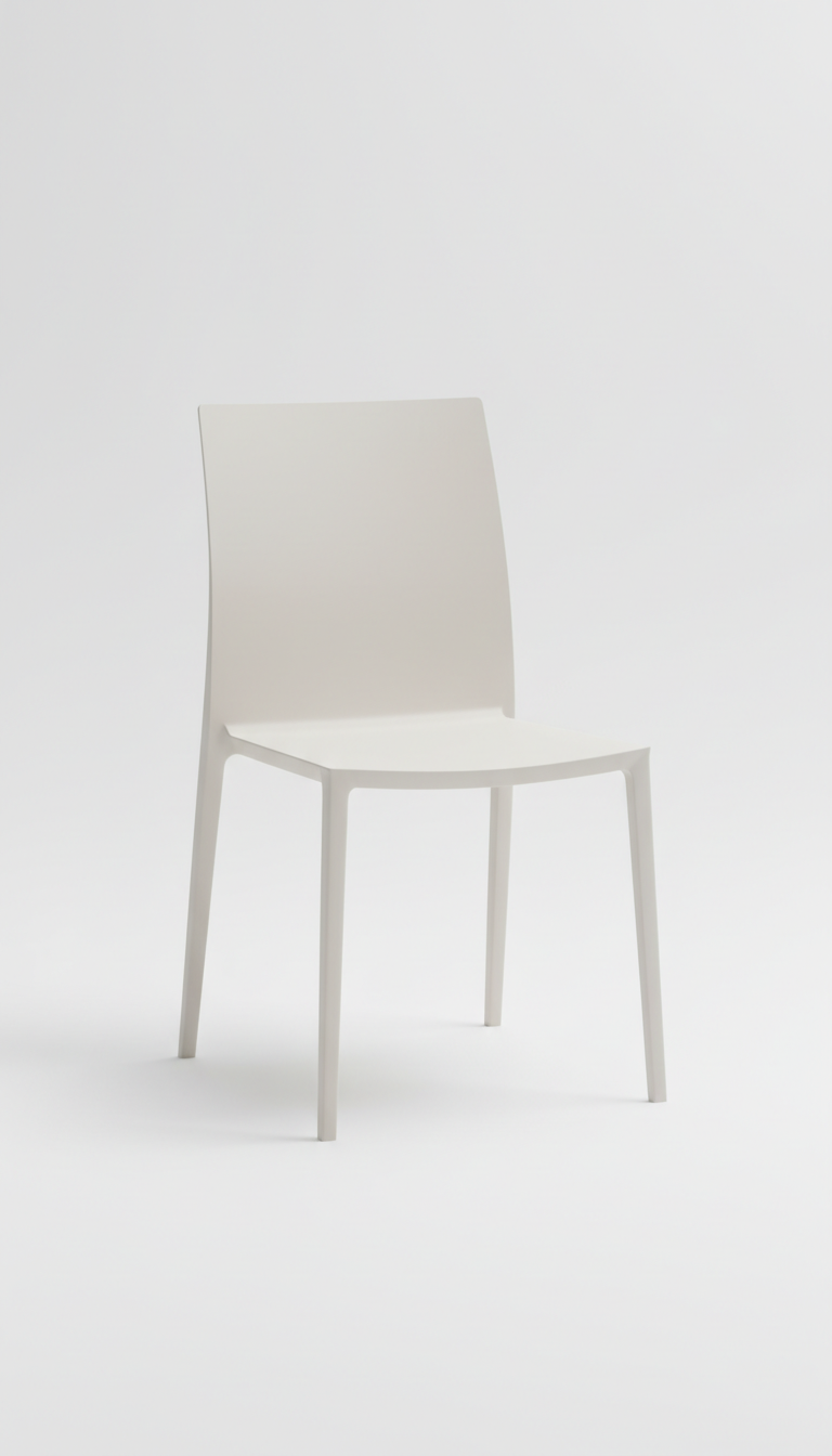 White Minimalist Dining Chair