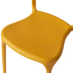 Modern Stackable Plastic Dining Chair Set of 4 Cloud White, No Assembly Needed Indoor Outdoor Patio Bistro Chairs for Cafe Restaurant Kitchen Home Use, Sturdy Weatherproof Armless Side Chairs