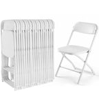 CASAVERN 4-Pack Folding Chairs with PU Leather Padded Seat and Back, Stackable Portable Dining Chairs for Home, Office, Conference, Wedding, Party, Patio & Garden
