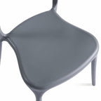 Modern Stackable Plastic Dining Chair Set of 4 Cloud White, No Assembly Needed Indoor Outdoor Patio Bistro Chairs for Cafe Restaurant Kitchen Home Use, Sturdy Weatherproof Armless Side Chairs