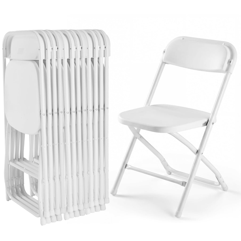 CASAVERN 4-Pack Folding Chairs with PU Leather Padded Seat and Back, Stackable Portable Dining Chairs for Home, Office, Conference, Wedding, Party, Patio & Garden