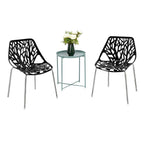 Modern Dining Chairs Set Plastic Saping Birch Chairs Stackable Chairs Set for Living Room/Kitchen/Office (6, White)