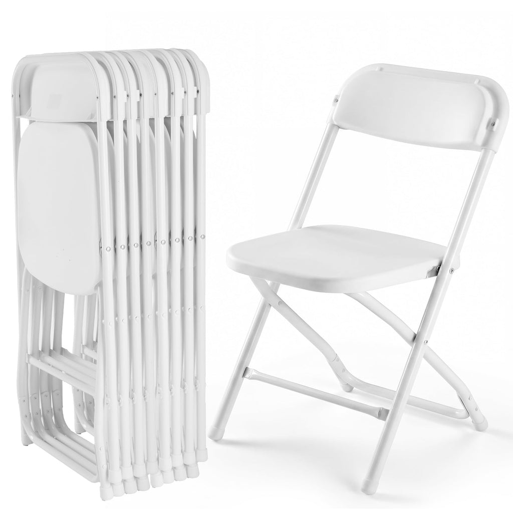 CASAVERN 4-Pack Folding Chairs with PU Leather Padded Seat and Back, Stackable Portable Dining Chairs for Home, Office, Conference, Wedding, Party, Patio & Garden