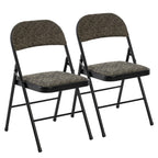 CASAVERN 4-Pack Folding Chairs with PU Leather Padded Seat and Back, Stackable Portable Dining Chairs for Home, Office, Conference, Wedding, Party, Patio & Garden