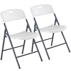 CASAVERN 4-Pack Folding Chairs with PU Leather Padded Seat and Back, Stackable Portable Dining Chairs for Home, Office, Conference, Wedding, Party, Patio & Garden