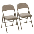 CASAVERN 4-Pack Folding Chairs with PU Leather Padded Seat and Back, Stackable Portable Dining Chairs for Home, Office, Conference, Wedding, Party, Patio & Garden