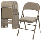 CASAVERN 4-Pack Folding Chairs with PU Leather Padded Seat and Back, Stackable Portable Dining Chairs for Home, Office, Conference, Wedding, Party, Patio & Garden