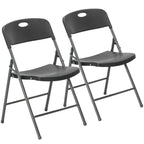 CASAVERN 4-Pack Folding Chairs with PU Leather Padded Seat and Back, Stackable Portable Dining Chairs for Home, Office, Conference, Wedding, Party, Patio & Garden
