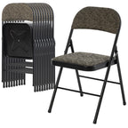 CASAVERN 4-Pack Folding Chairs with PU Leather Padded Seat and Back, Stackable Portable Dining Chairs for Home, Office, Conference, Wedding, Party, Patio & Garden