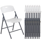 CASAVERN 4-Pack Folding Chairs with PU Leather Padded Seat and Back, Stackable Portable Dining Chairs for Home, Office, Conference, Wedding, Party, Patio & Garden