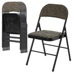 CASAVERN 4-Pack Folding Chairs with PU Leather Padded Seat and Back, Stackable Portable Dining Chairs for Home, Office, Conference, Wedding, Party, Patio & Garden